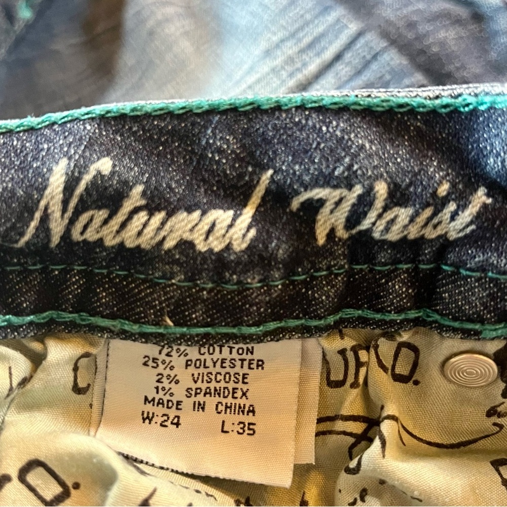 Cowgirl Tuff Co Embroidered Bootcut Jeans Size 24x35 Stretch Western Cowgirl Y2K - Picture 10 of 16